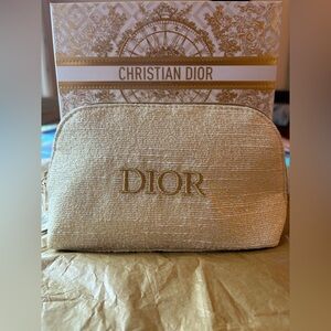 Christian Dior Gold Cosmetic Bag